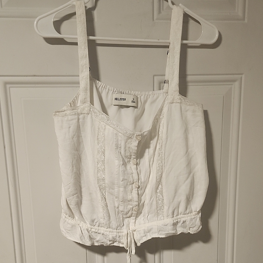 Hollister Women's White Camisole Top
